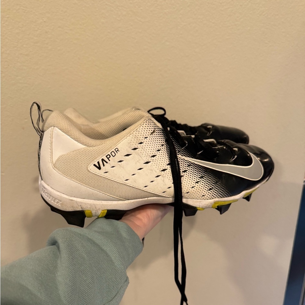 Nike Vapor Soccer Cleats - Black, White, and Yellow 12